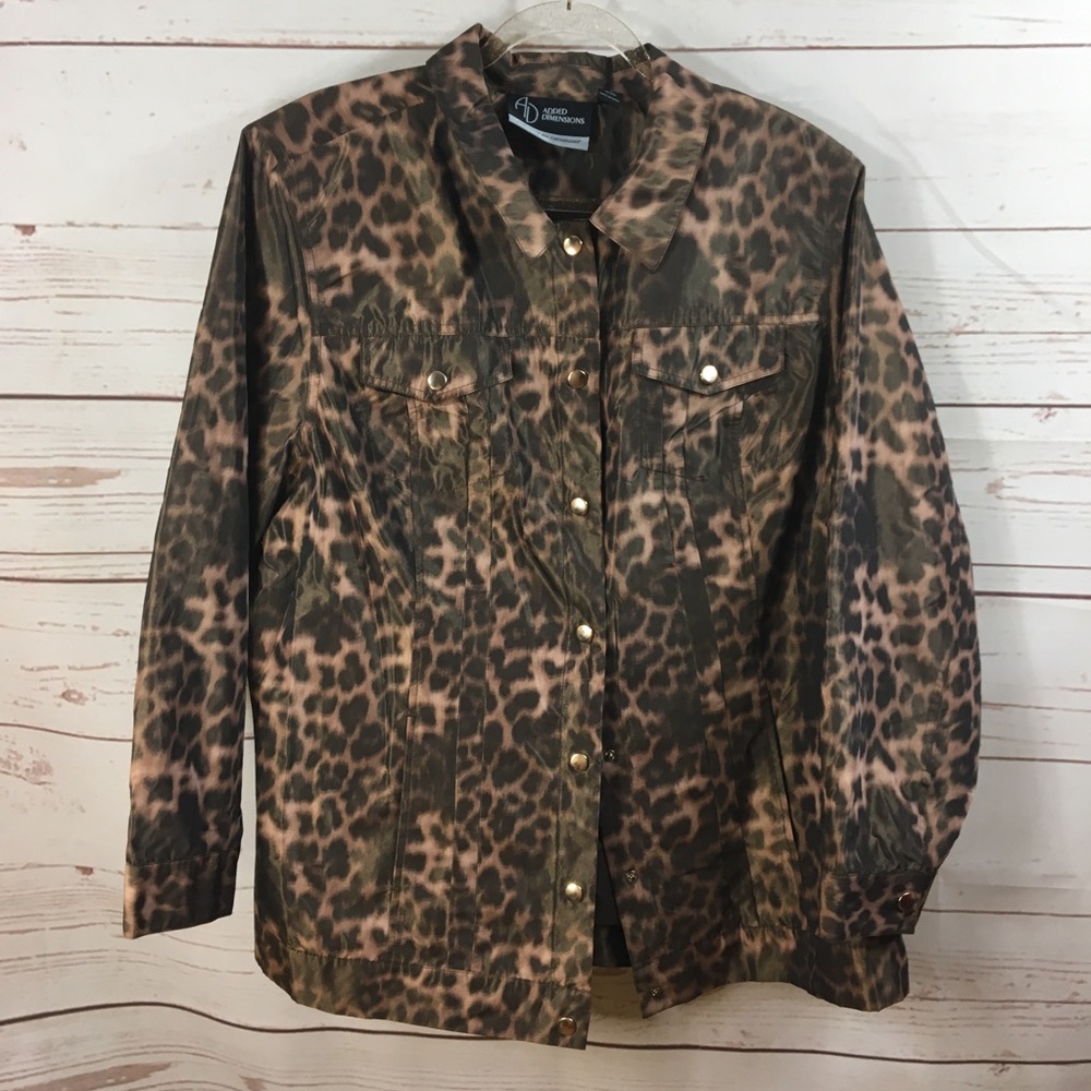 Added Dimensions Blurry Cheetah Print Jacket